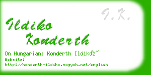 ildiko konderth business card